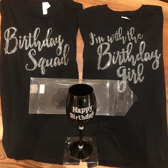 Birthday Squad Party Pack!  Black & Bling - Picture 3 of 5